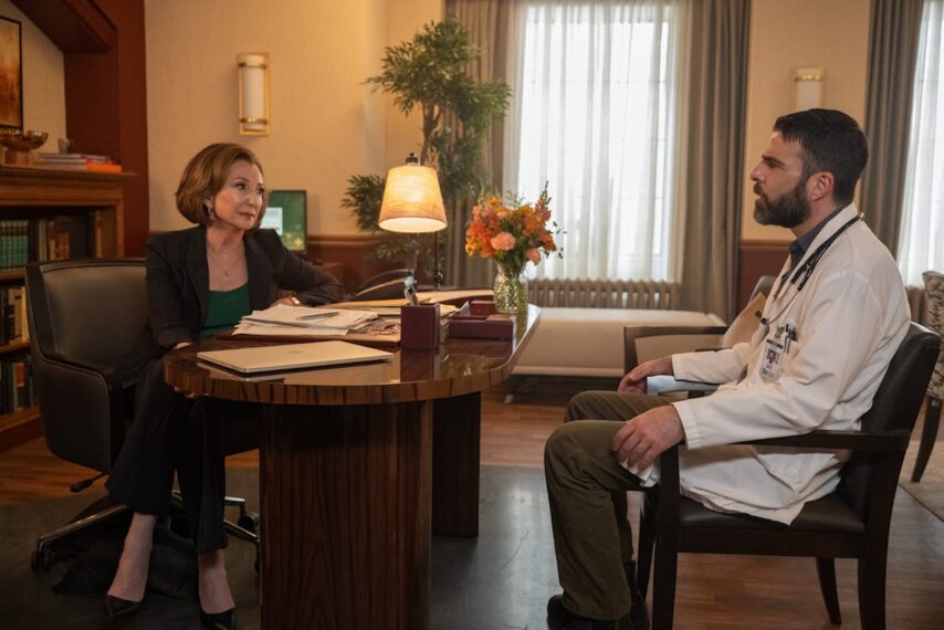 Donna Murphy as Dr. Muriel Landon, Zachary Quinto as Dr. Oliver Wolf — 'Brilliant Minds' Season 2 Premiere 