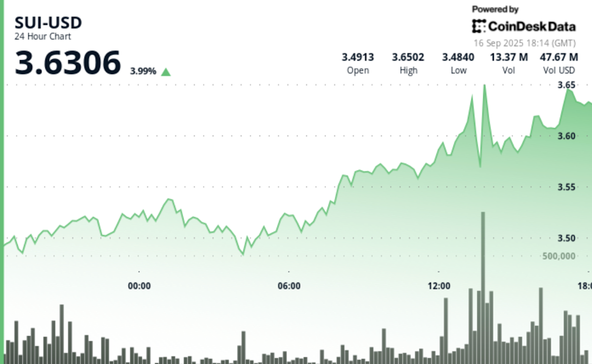 Sui Jumps Nearly 4% After Google Selects It as Launch Partner for AI Payments Protocol
