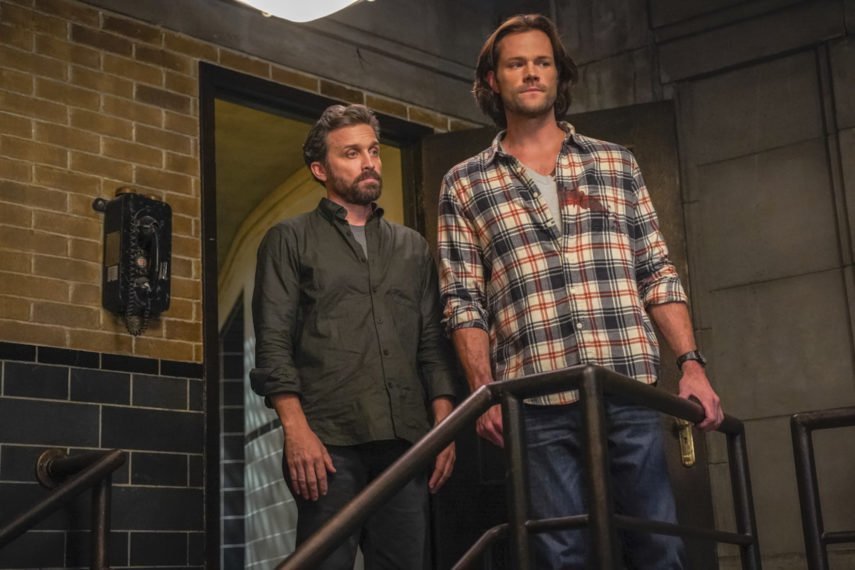 Supernatural - 'The Trap' - Rob Benedict as Chuck and Jared Padalecki as Sam