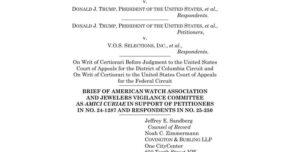 U.S. watchmakers warn of ‘catastrophic harm’ from tariffs | National