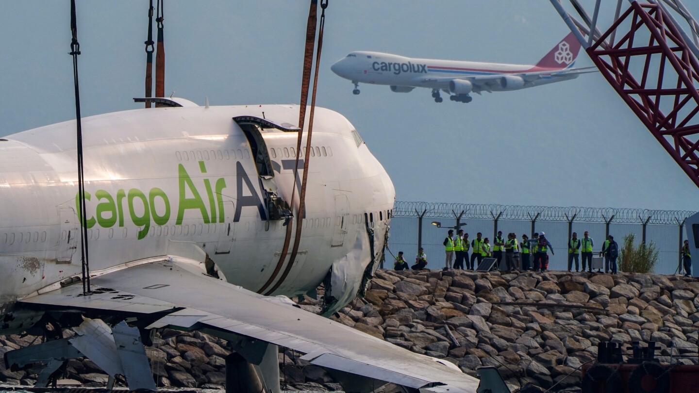 Cargo plane wreckage recovered from Hong Kong sea after deadly crash