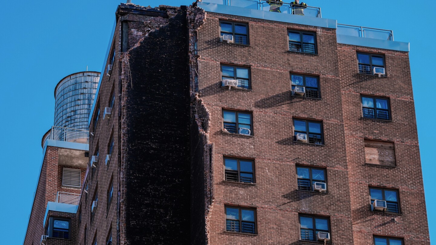 Part of NYC apartment building collapses after a reported gas explosion