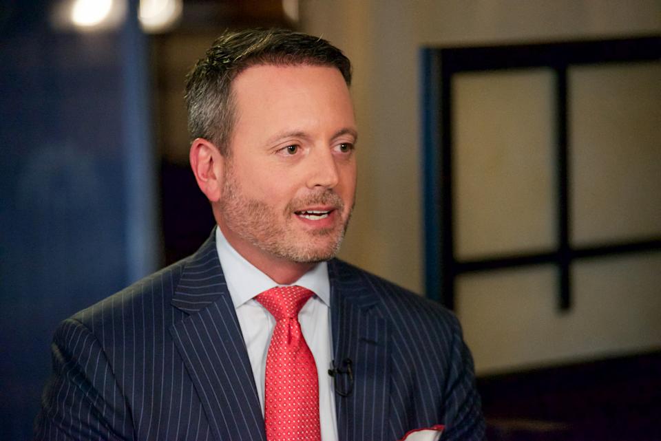 CNBC EVENTS -- Pictured: Brent Saunders, Allergan CEO, at the 34th annual J.P. Morgan Health Care Conference on January 12, 2016 in San Francisco, CA -- (Photo by: Mark Neuling/CNBC/NBCU Photo Bank/NBCUniversal via Getty Images)
