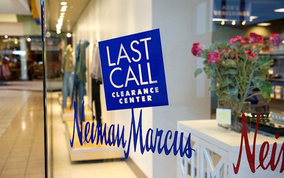 The logo of a Neiman Last Call store in Golden, Colorado is seen on Jan. 23, 2014.